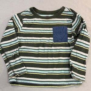 Tea Collection - Striped Kids Shirt with Blue Pocket
